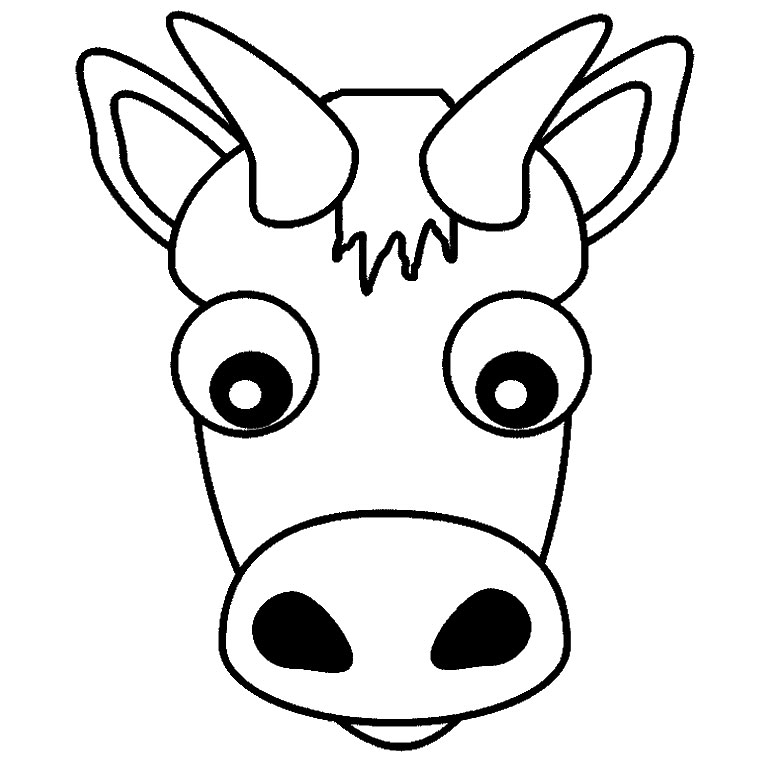 Coloriage d'un boeuf paisible dans un champ verdoyant