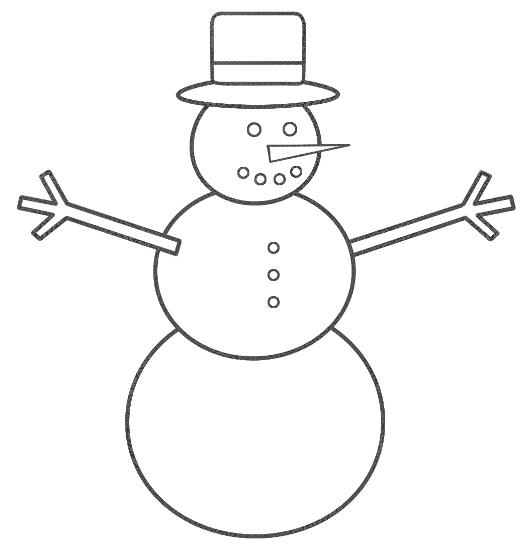 Un bonhomme de neige souriant dans un paysage hivernal