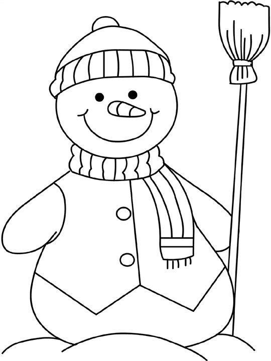 Un bonhomme de neige joyeux dans un paysage hivernal