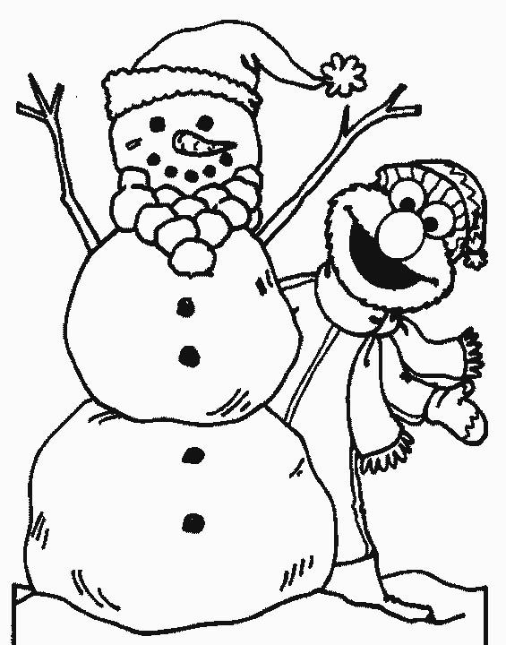 Un bonhomme de neige joyeux entouré d'un décor hivernal