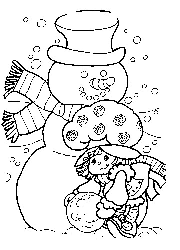 Un bonhomme de neige joyeux entouré d'éléments hivernaux