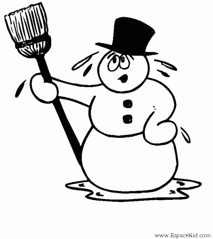 Bonhomme de neige joyeux avec accessoires hivernaux