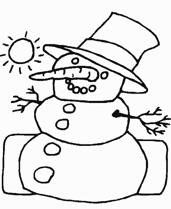 Bonhomme de neige souriant avec accessoires hivernaux dans un décor enneigé