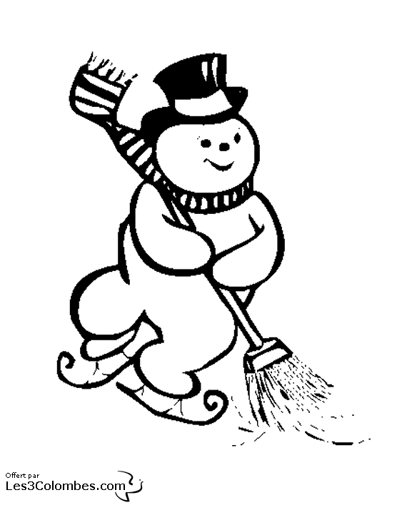 Bonhomme de neige joyeux dans un paysage d'hiver