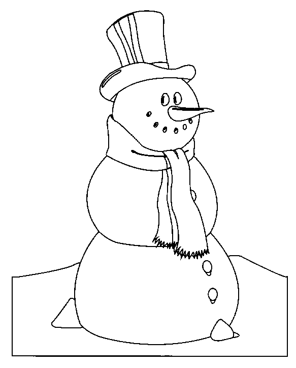 Un bonhomme de neige joyeux entouré d'un paysage hivernal