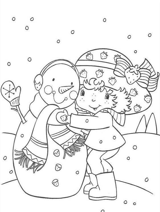 Un bonhomme de neige joyeux avec un balai dans un décor hivernal