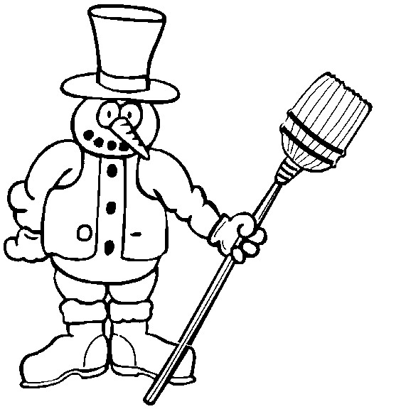 Un bonhomme de neige joyeux sous un ciel d'hiver