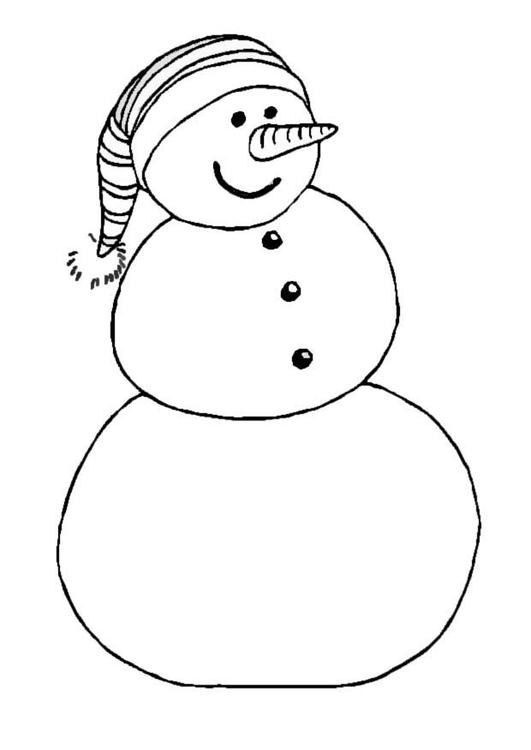 Un bonhomme de neige joyeux dans un décor hivernal