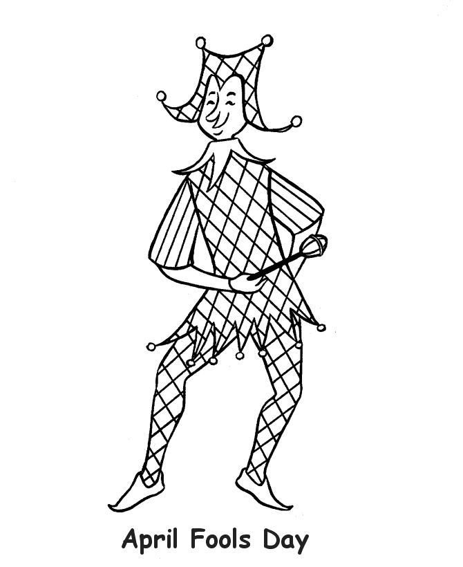 Coloriage d'un bouffon joyeux avec un chapeau coloré