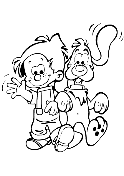 Boule et Bill en pleine aventure dans un parc