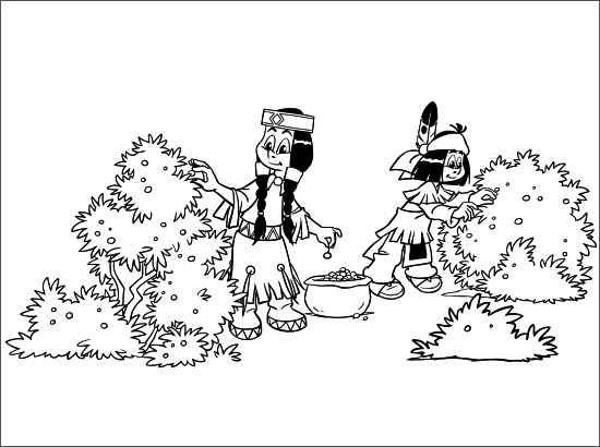 Coloriage de Boule et Bill jouant dans le jardin