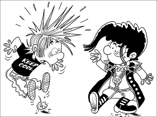 Boule et Bill en train de jouer dans le jardin