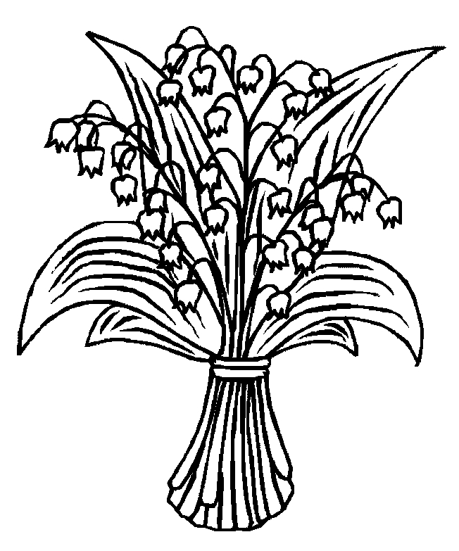 Coloriage d'un bouquet de fleurs sur un fond simple