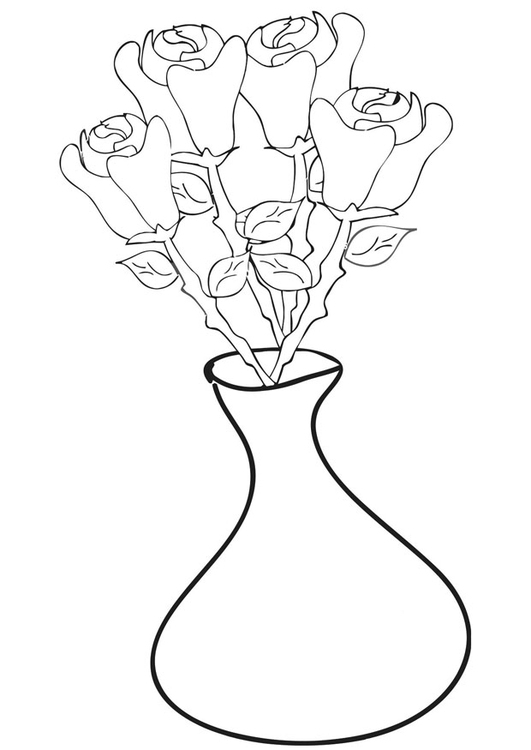 Coloriage de bouquet de fleurs avec divers types de fleurs et tiges