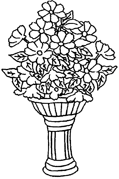 Coloriage d'un bouquet de fleurs variées sur fond simple