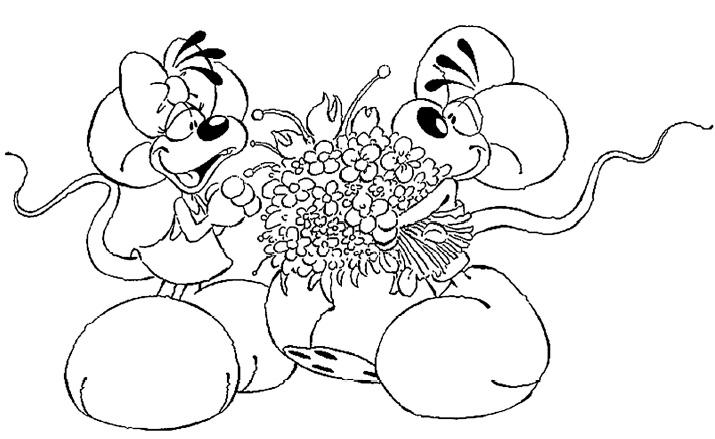 Coloriage d'un bouquet de fleurs variées dans un vase