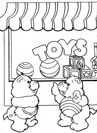 Coloriage d'un marché animé avec des fruits et légumes frais