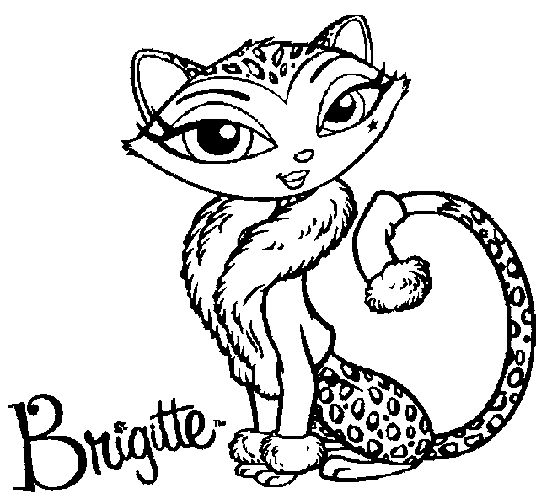 Coloriage de Bratz en pleine séance de mode