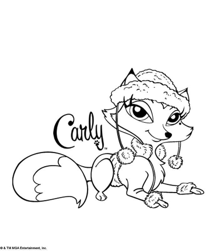 Coloriage de Bratz avec une pose dynamique et des accessoires stylés