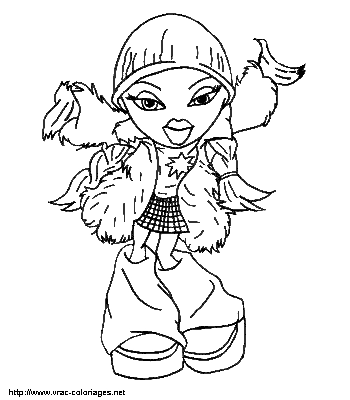 Coloriage des Bratz en pleine séance de pose