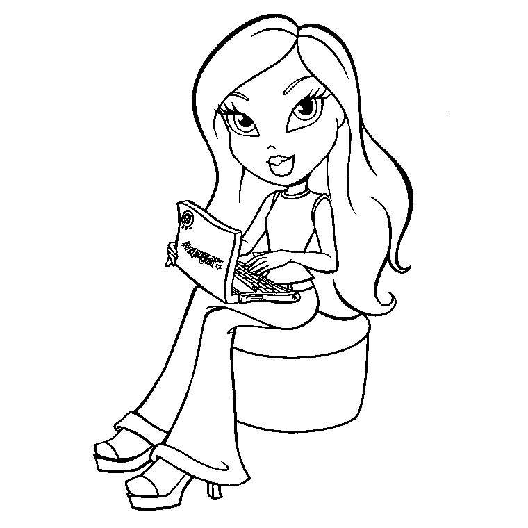 Une Bratz en pleine séance de mode avec des accessoires stylés