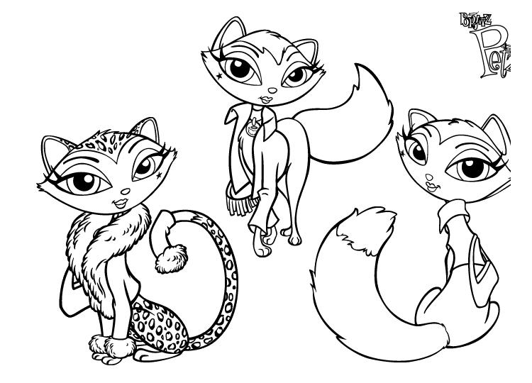 Coloriage de Bratz : Une scène de mode avec des personnages stylés