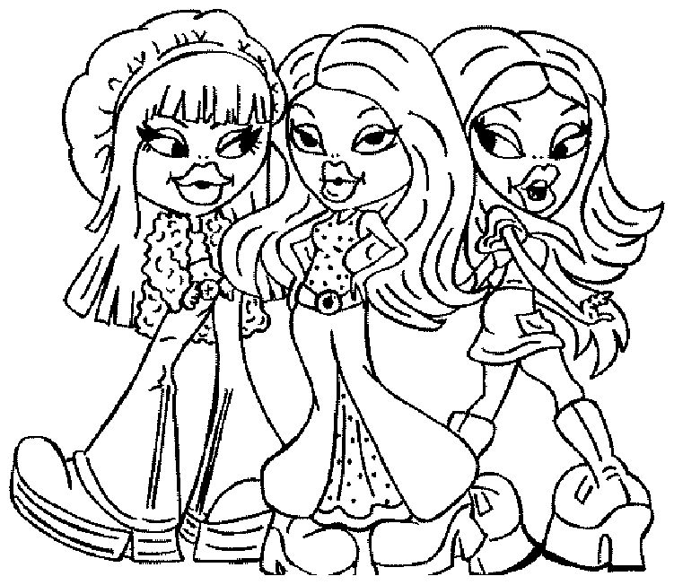 Bratz en pleine séance de mode avec un fond stylisé