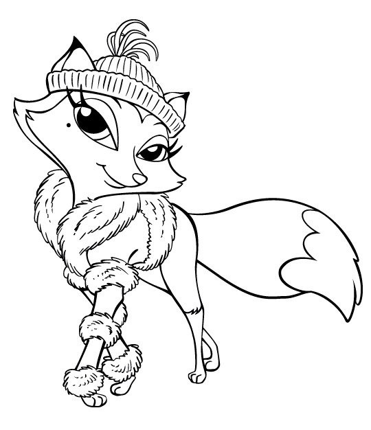 Coloriage d'une jeune fille Bratz en pleine pose stylée