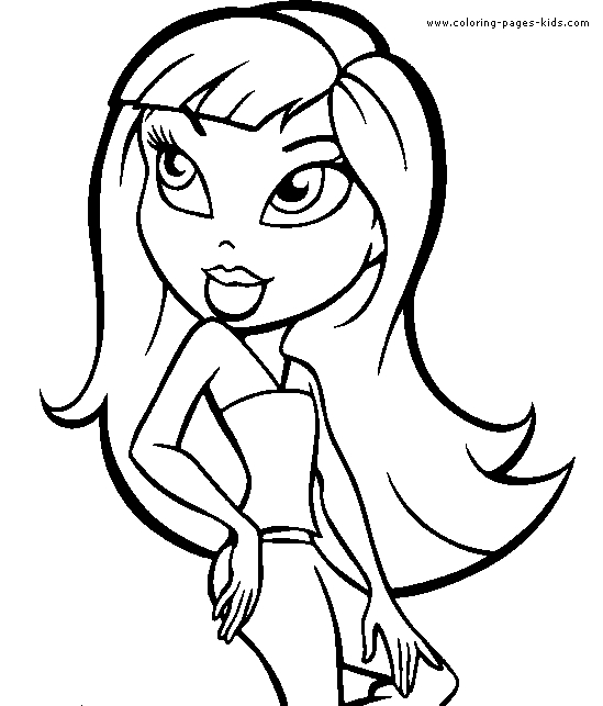 Coloriage de Bratz avec des personnages aux styles variés