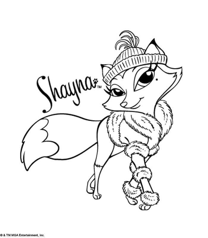 Coloriage de Bratz avec une adolescente en pleine pose