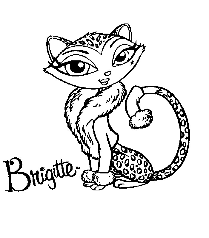 Coloriage de Bratz : les poupées en pleine séance de mode