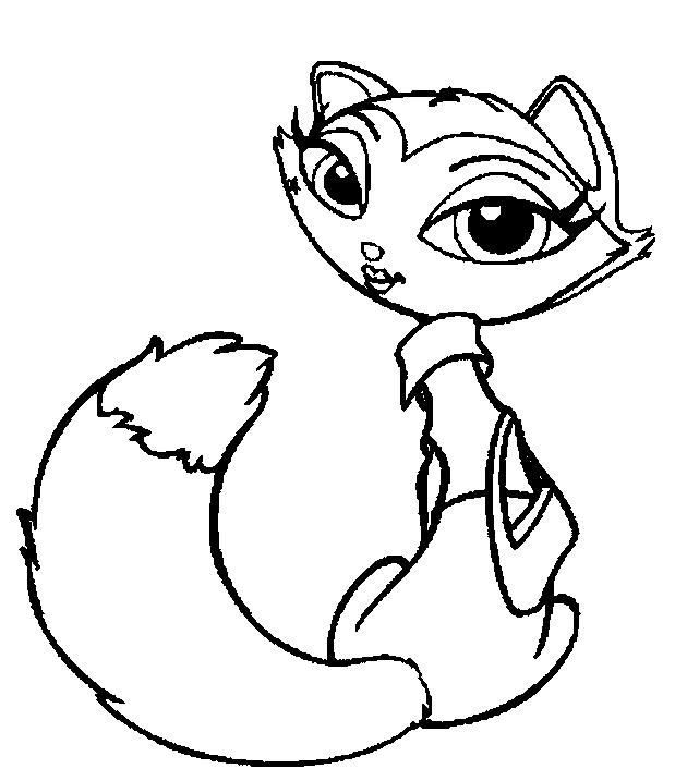 Coloriage de personnages Bratz en pleine pose avec des accessoires stylés