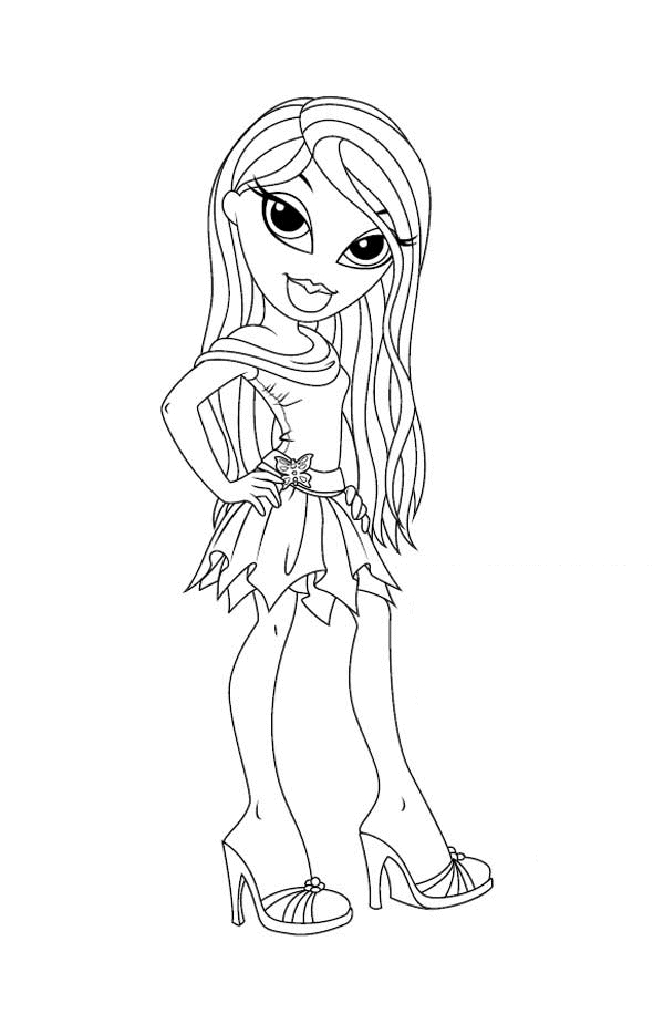 Une bratz en pleine pose glamour dans un décor stylé