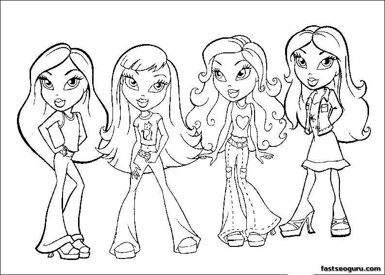 Bratz en pleine séance de mode avec accessoires et arrière-plan stylisé