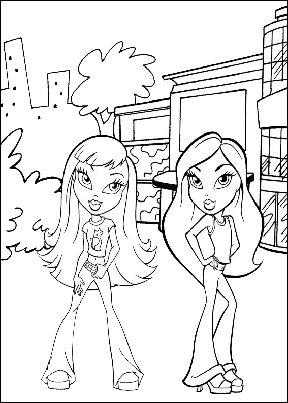 Bratz en pleine séance de mode avec accessoires