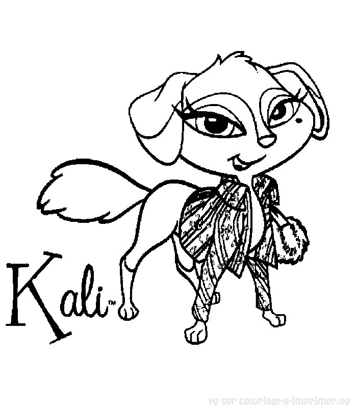 Coloriage de Bratz en pleine pose avec un style moderne