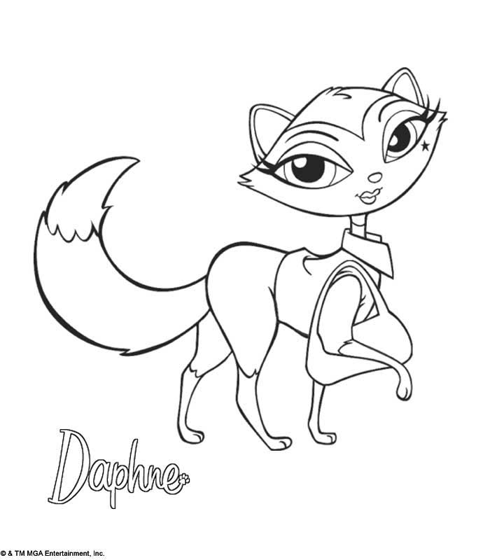Coloriage de Bratz avec un style de mode audacieux