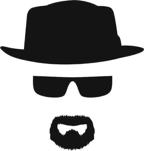 Coloriage de Walter White avec son chapeau et une expression déterminée