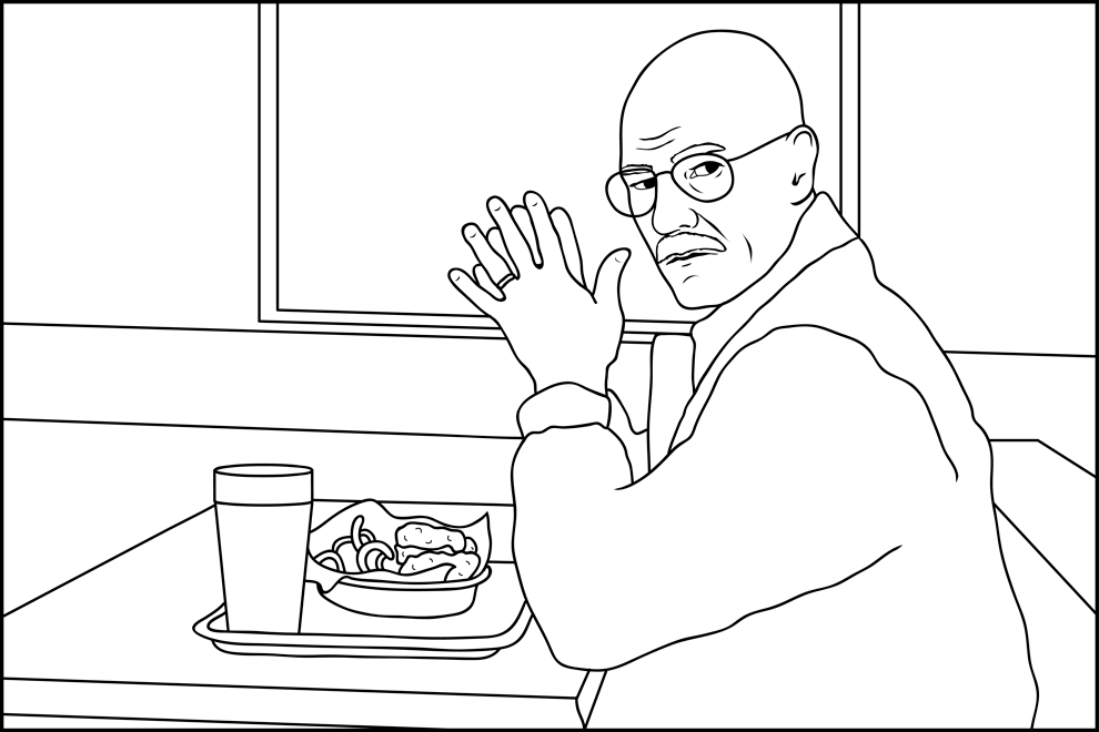 Coloriage de Walter White et Jesse Pinkman dans le laboratoire de méthamphétamine Coloriage de Walter White et Jesse Pinkman dans le laboratoire de méthamphétamine