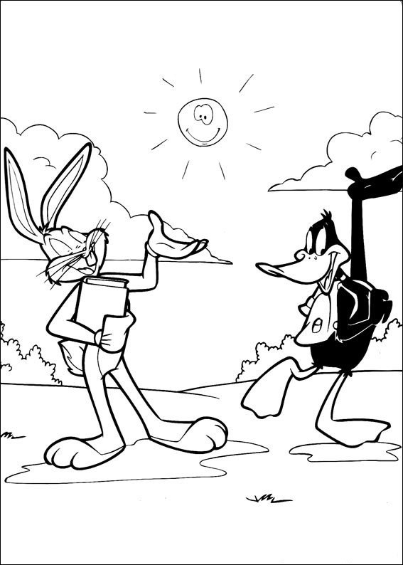 Coloriage de Bugs Bunny en pleine pose amusante Coloriage de Bugs Bunny en pleine pose amusante