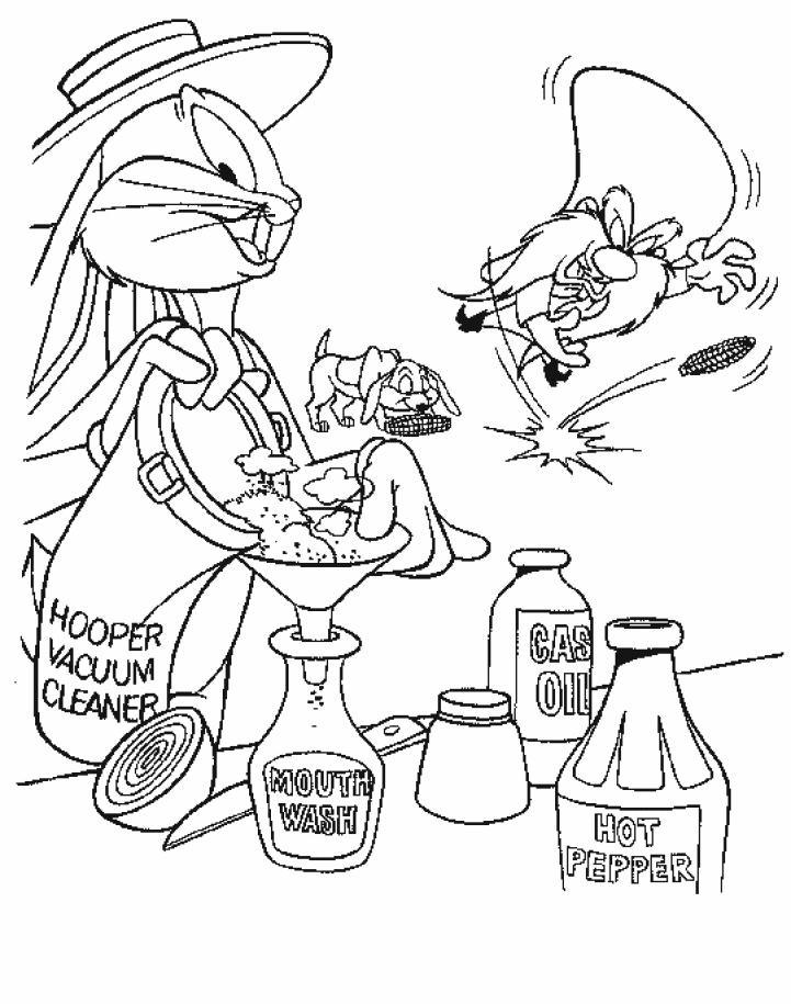 Coloriage de Bugs Bunny en pleine pose amusante Coloriage de Bugs Bunny en pleine pose amusante