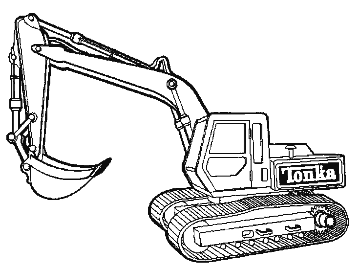Coloriage d'un bulldozer en pleine action sur un chantier