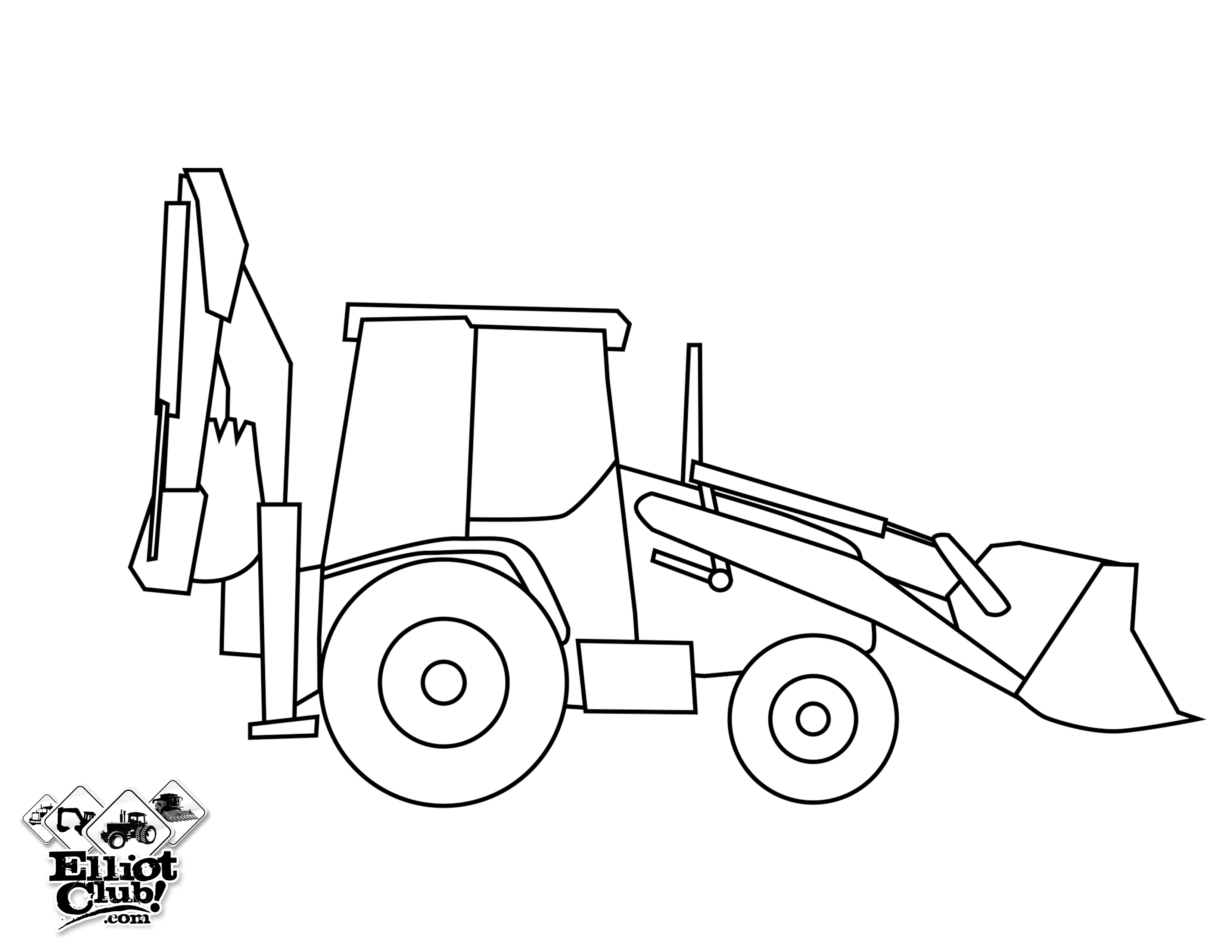 Coloriage d'un bulldozer en action sur un terrain de chantier