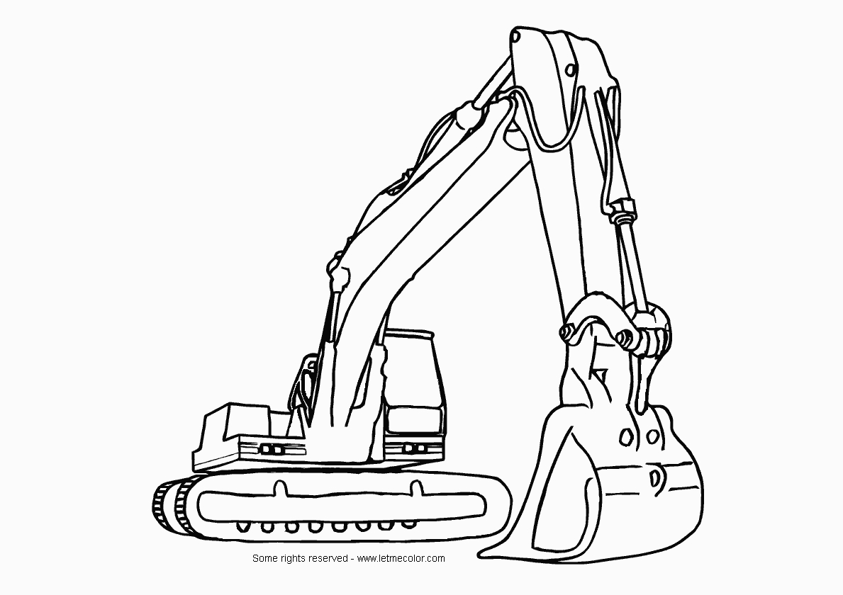Coloriage Bulldozer / Pelle Mécanique #46094 à imprimer Coloriage Bulldozer / Pelle Mécanique #46094 à imprimer