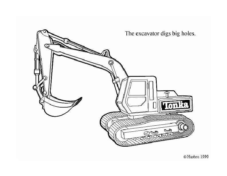 Coloriage d'un bulldozer en action sur un chantier de construction