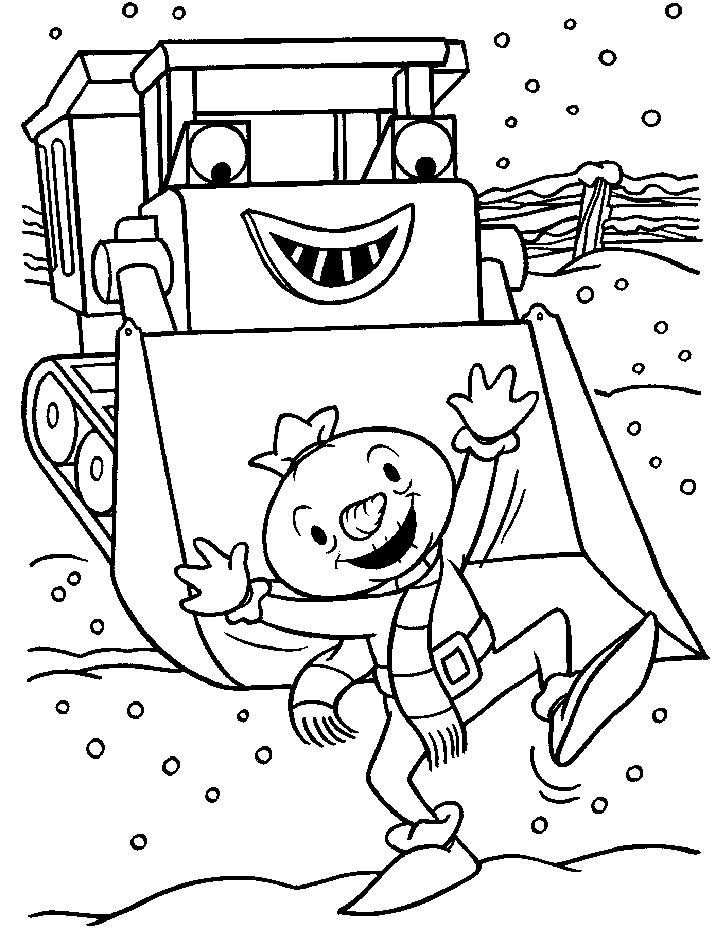 Coloriage d'un bulldozer en pleine action sur un chantier