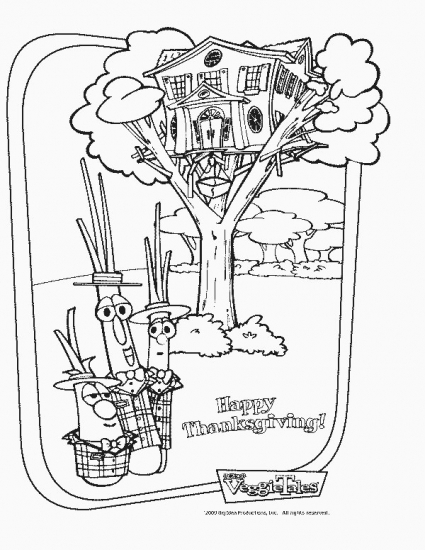 Coloriage d'une cabane dans un arbre entourée de feuillage Coloriage d'une cabane dans un arbre entourée de feuillage