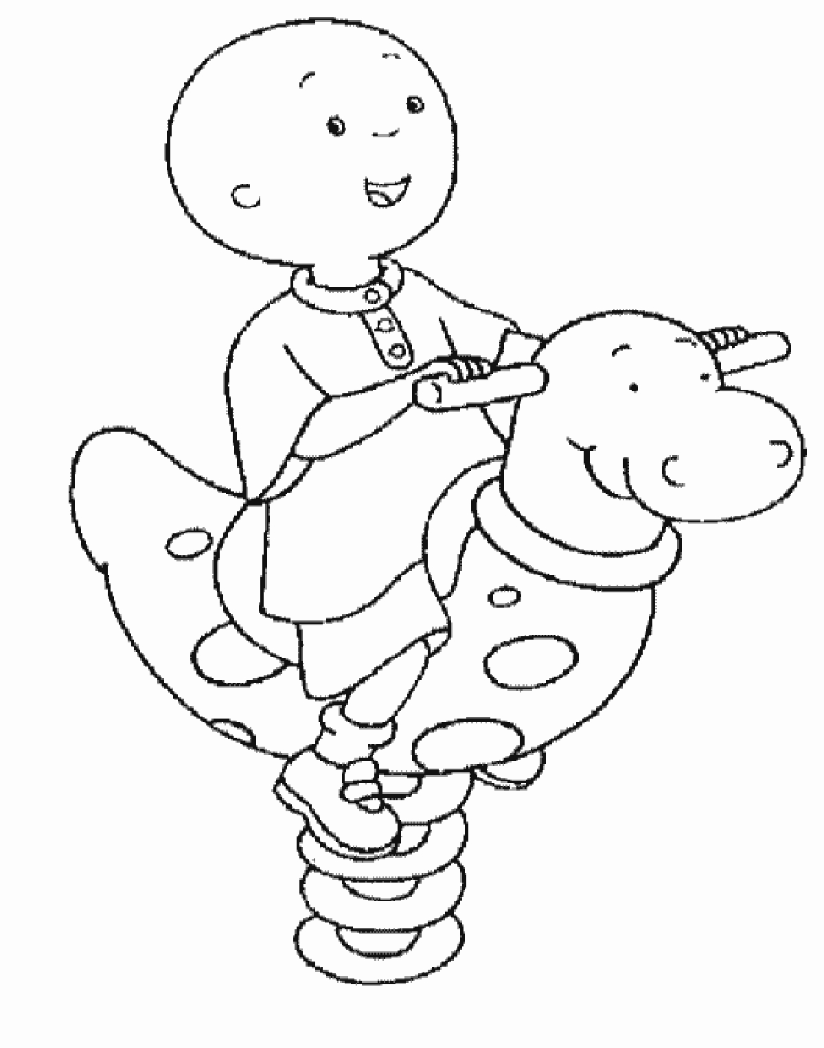 Caillou et son ami au parc avec des arbres et un soleil radieux