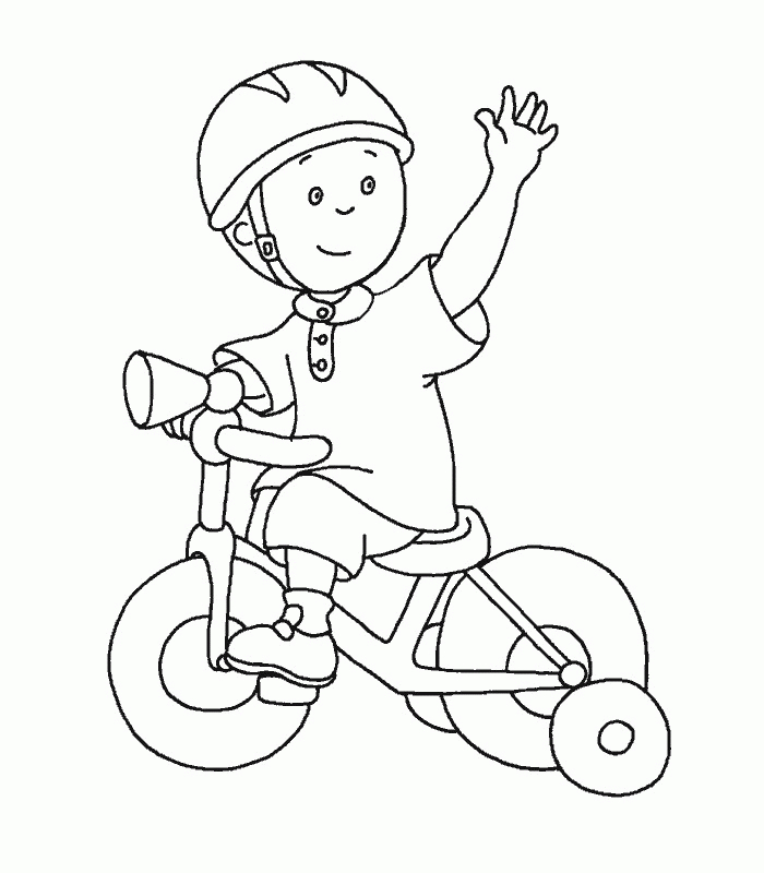 Caillou en train de s'amuser dans un jardin ensoleillé