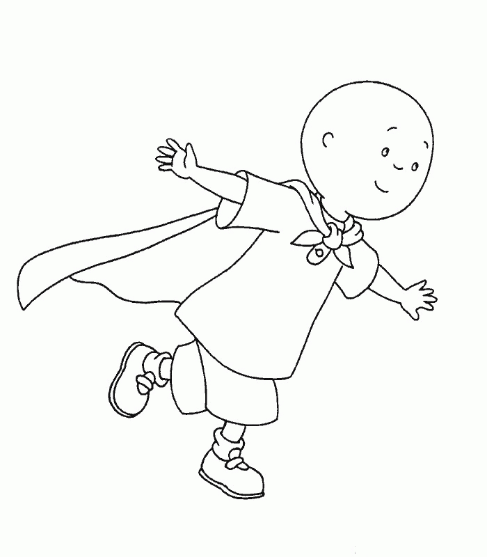 Caillou jouant dans un jardin ensoleillé